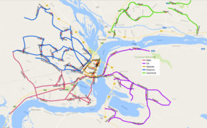 Map of Rovaniemi Streets surveyed by Roadscanners Street Doctor project